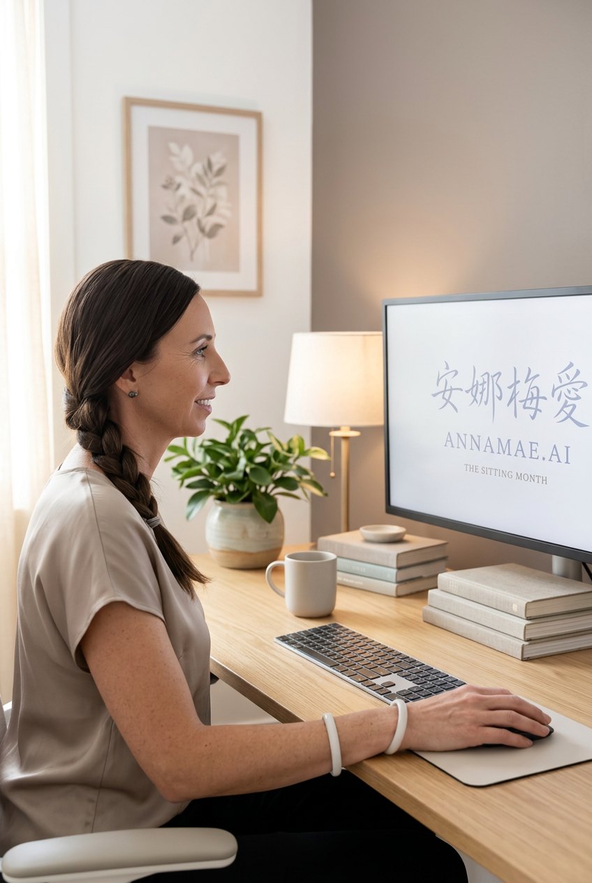 A certified chef working with AnnaMae — the AI behind The Sitting Month®